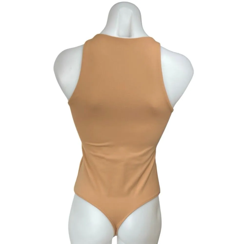 Abercrombie & Fitch Soft A&F Tan Sleeveless Cami Camisole Tank Bodysuit Top S - Image 2