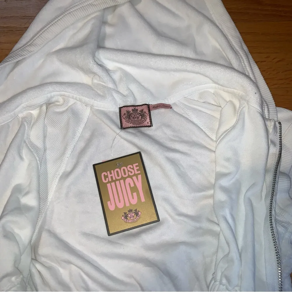 Juicy Couture Pam Gela Terry Zip Up Short Sleeve White Hooded Sundress Small - Image 7