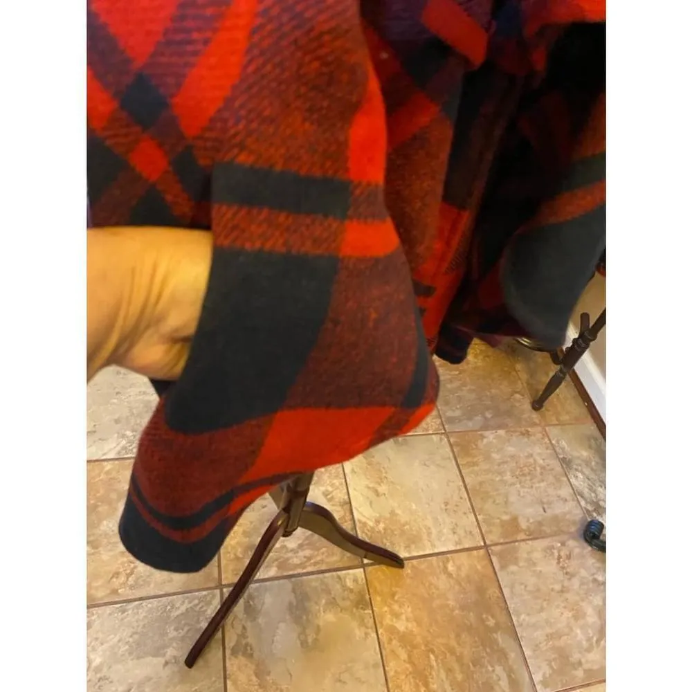 Favlux red & navy blue cascade jacket with belt size S - Image 3