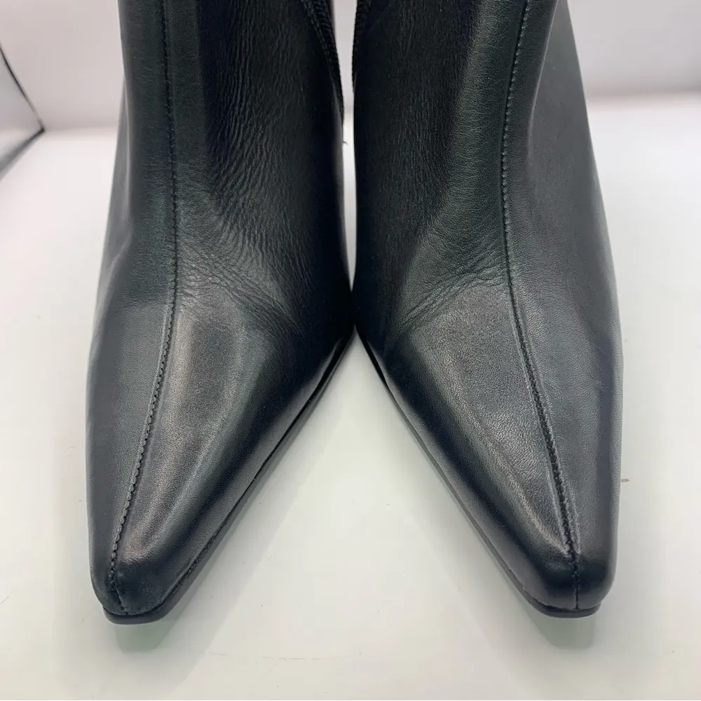 Vintage Leather Black Ankle Boots By Bakers 10B Designer Zipper Boots Y2K 90s Size 10 - Image 10