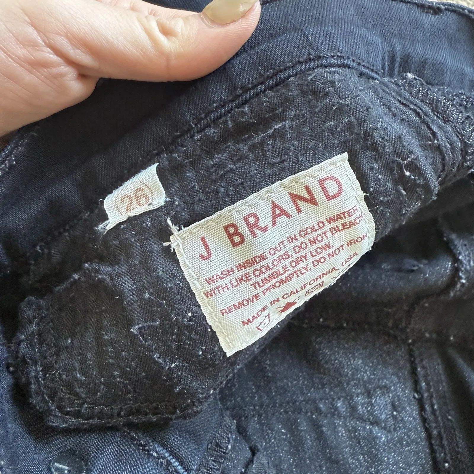 J Brand Shadow Low Rise Skinny Dark Wash Pencil Leg Slim Jeans Women 26 - Image 3