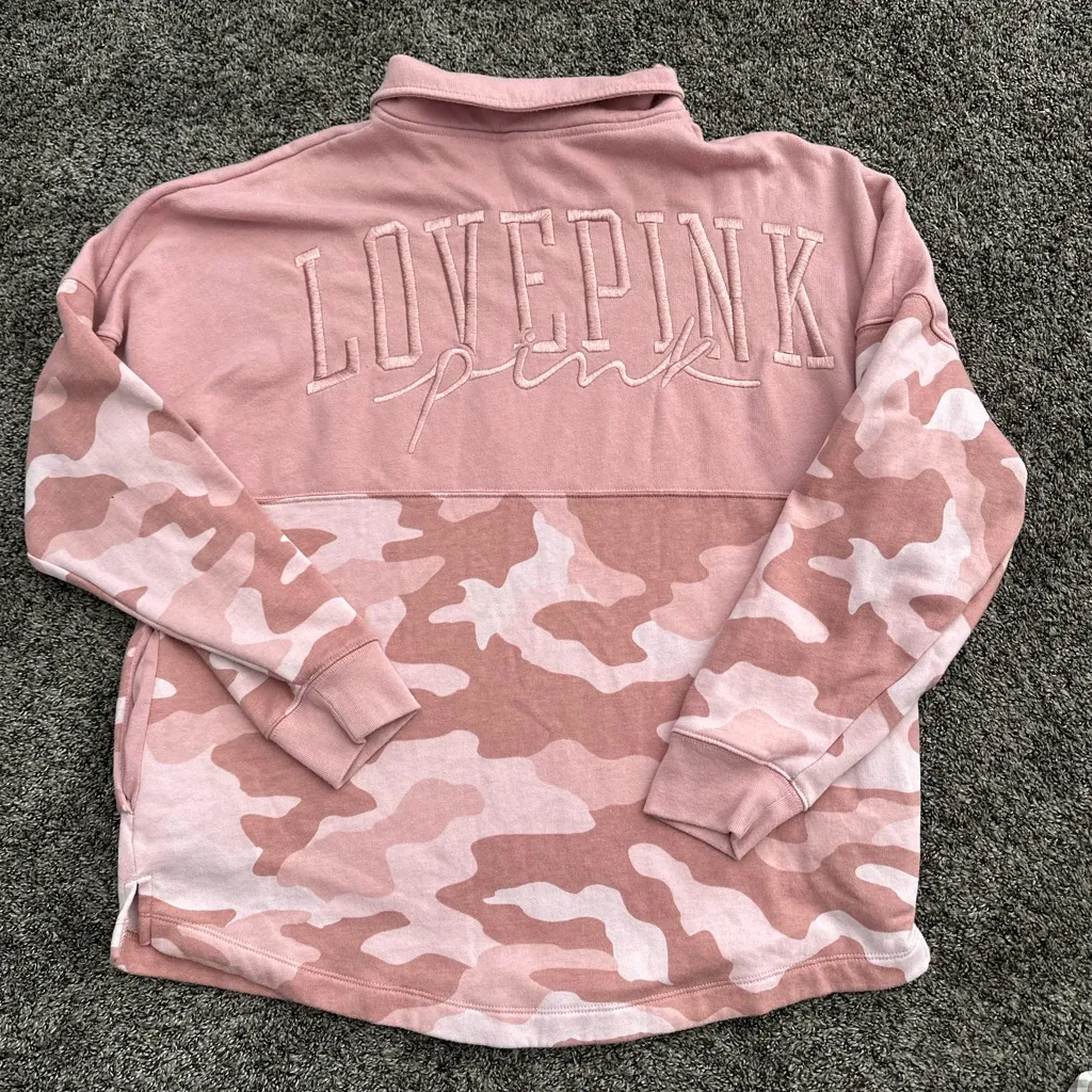 PINK Victoria's Secret Light Pink Zip-Up - Image 4