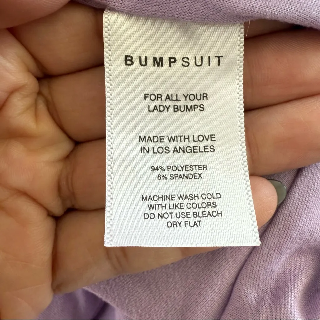 Bumpsuit The Cindy Maternity Romper Women's Size XS Lilac Maternity Pregnancy Purple - Image 4