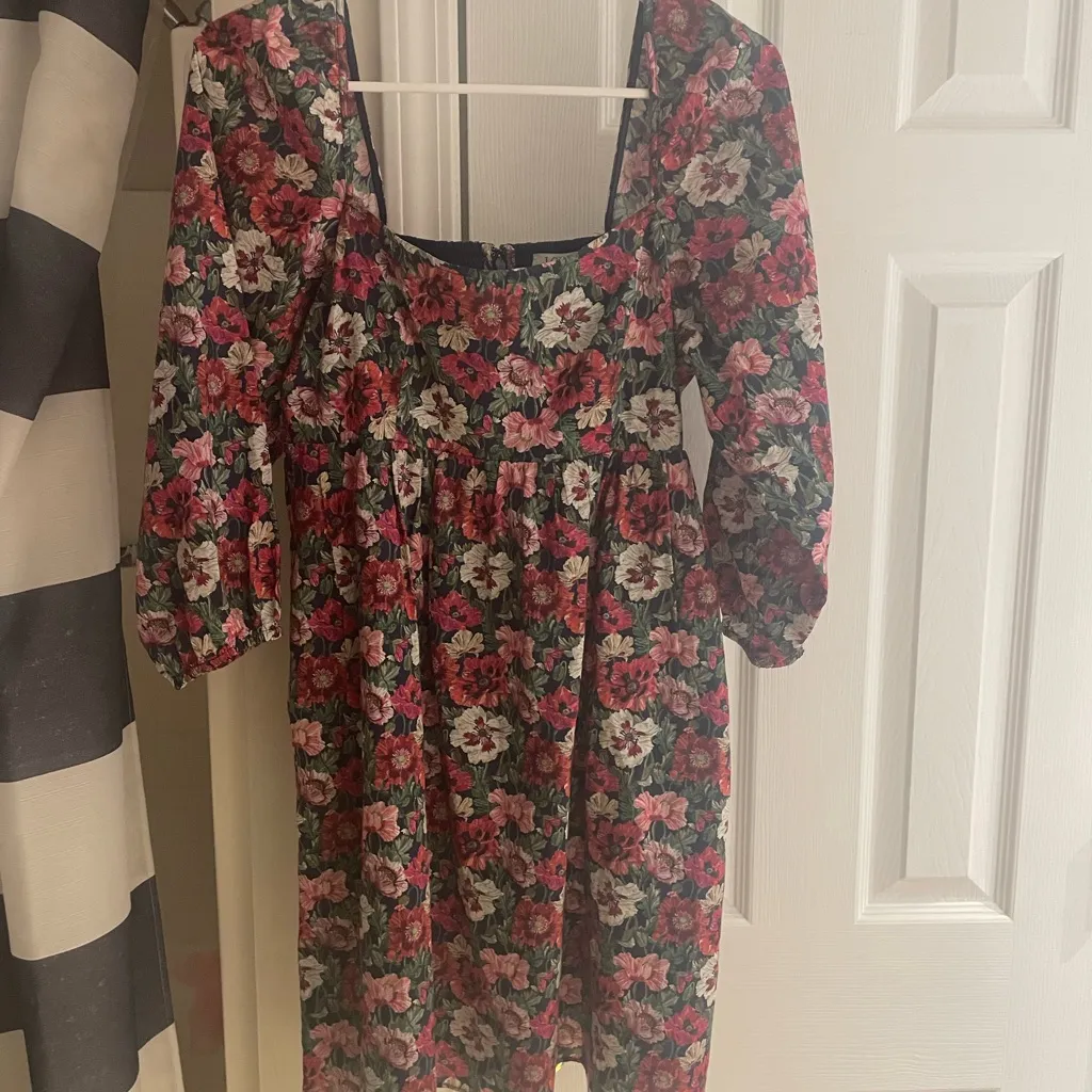 J. Crew puff sleeve mini dress in Liberty poppy Amelie floral size 2 - Image 7