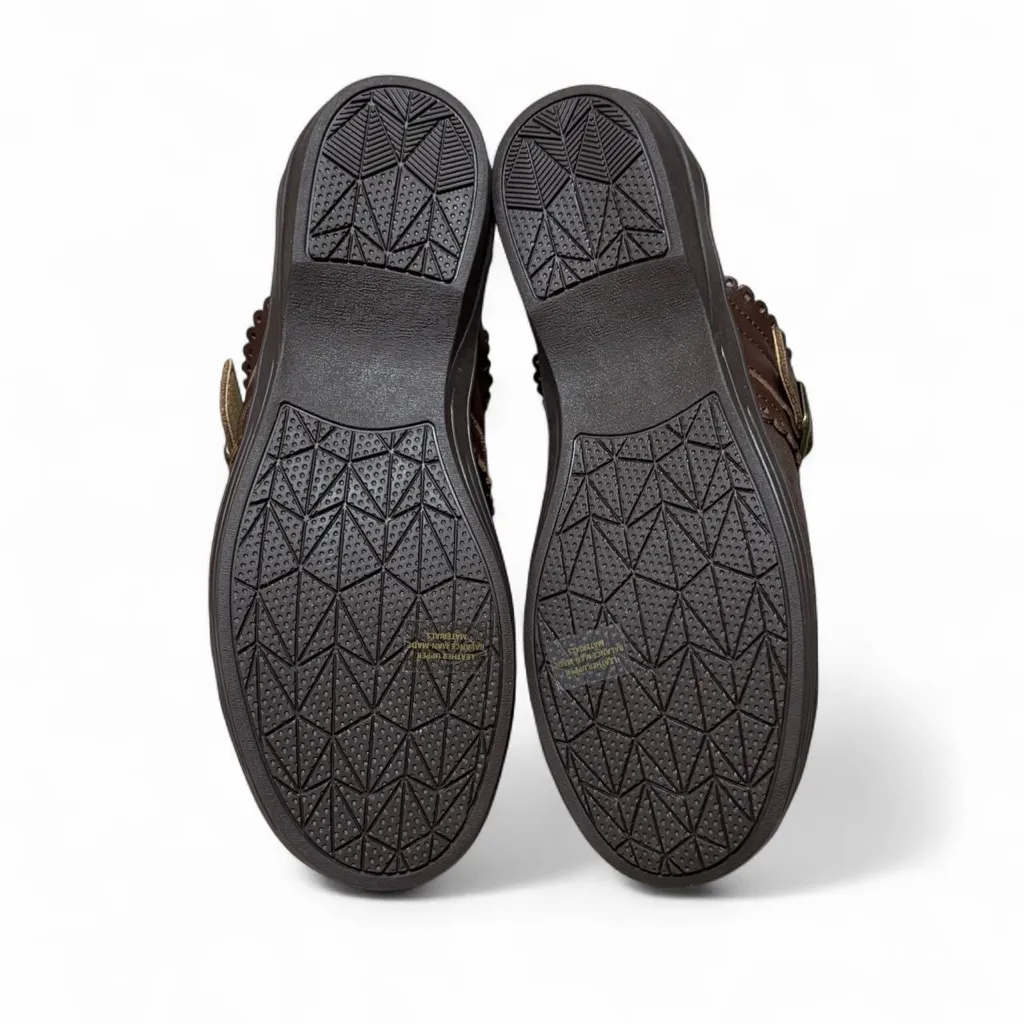 Spenco Nottingham Supportive Clog French Roast Women's 7 Leather Slip On Shoes Brown - Image 7