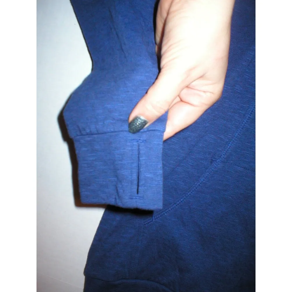 NWT Womens Lucy Activewear XS Top Dark Blue Long Sleeves Pullover Half Zip Thumb - Image 9