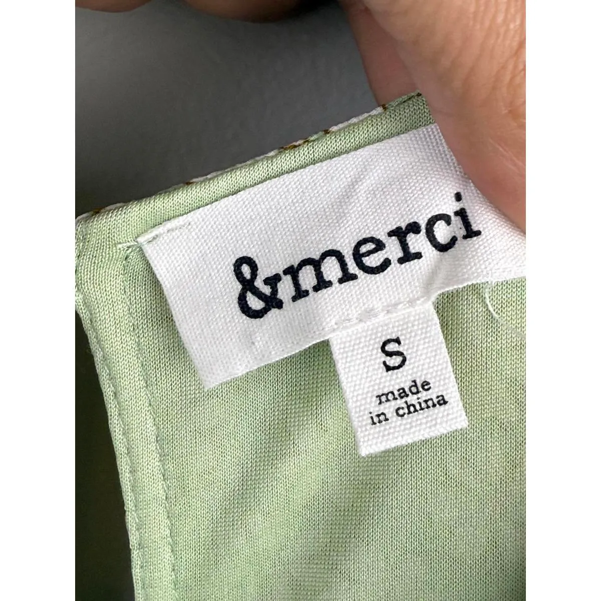 &Merci Green & White Floral Shift Tiered Dress - Size - Small - Image 5