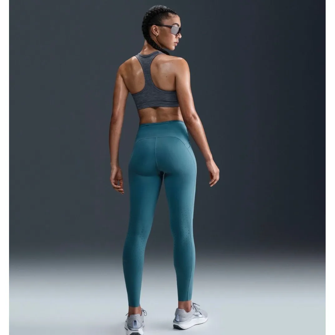 Nike Women's‎ Swift 7/8 Running Leggings size XXL Teal Blue High Waist - Image 12