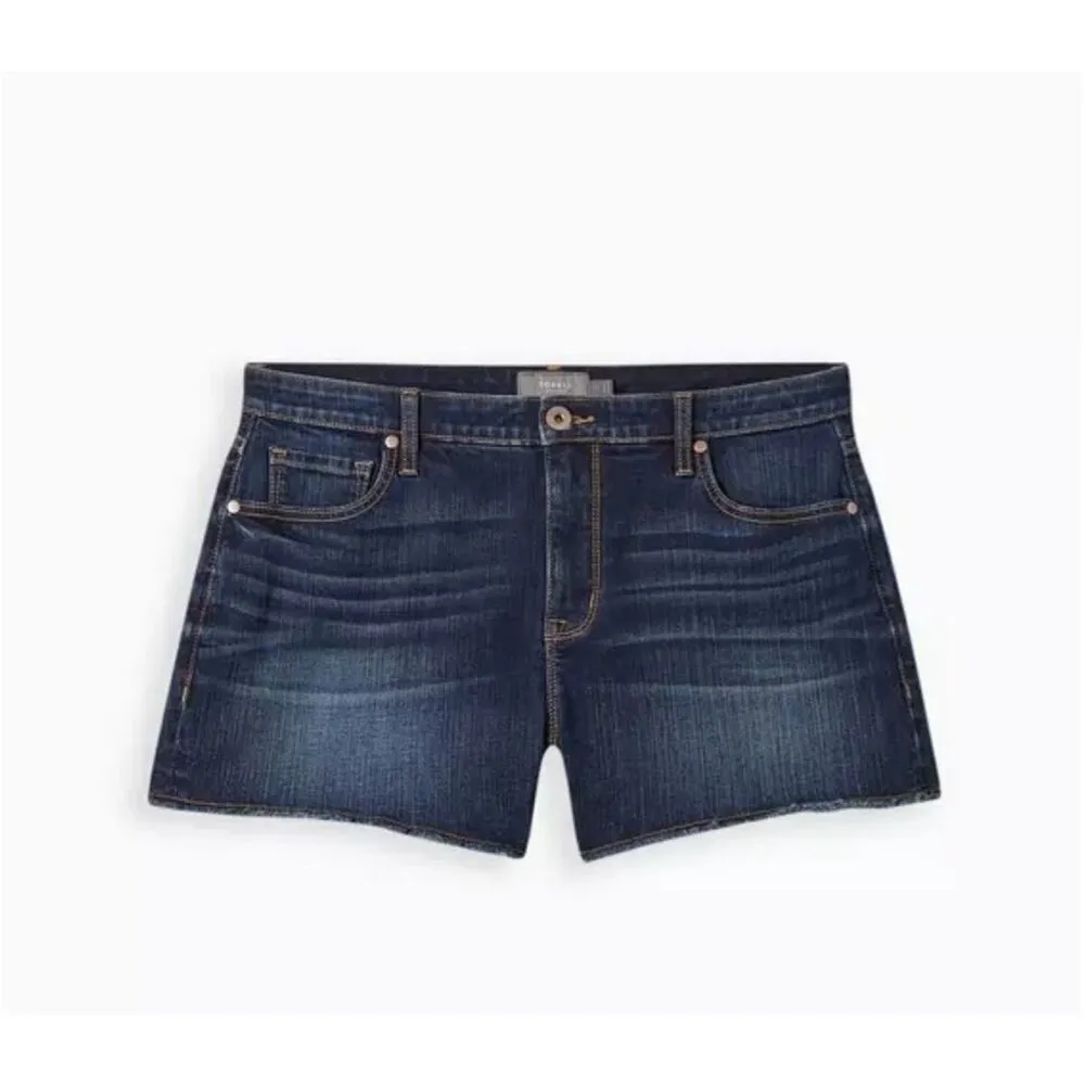 Womens Torrid High Rise Shortie Vintage Stretch Dark Wash Denim Jean Shorts - 28 - Image 2