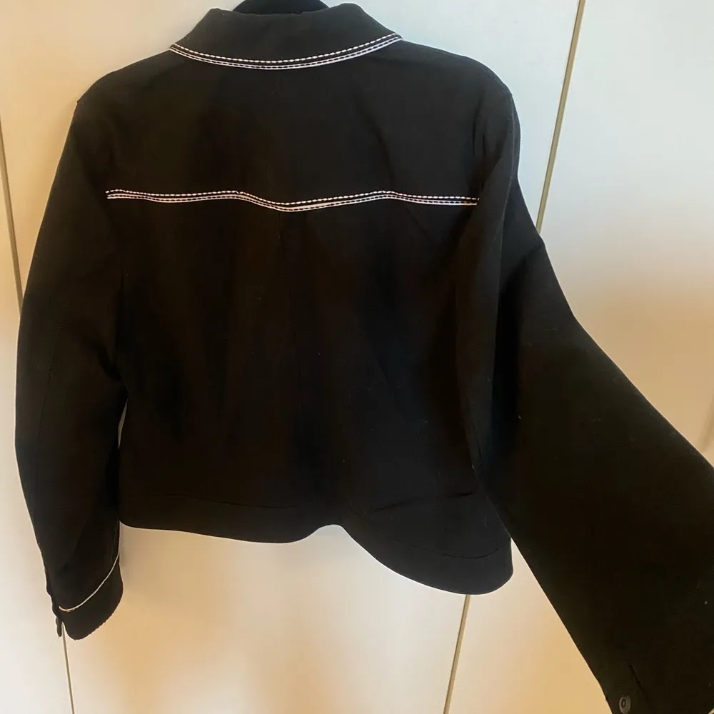 Black Blazer with White Stitching - Image 6