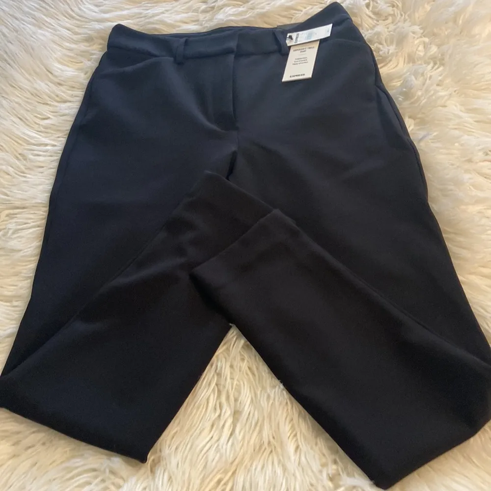 EXPRESS SLINNY HIGH ROSE SUPERSOFT TWILL PANTS SIZE 6R BRAND NEW COLOR BLACK - Image 12