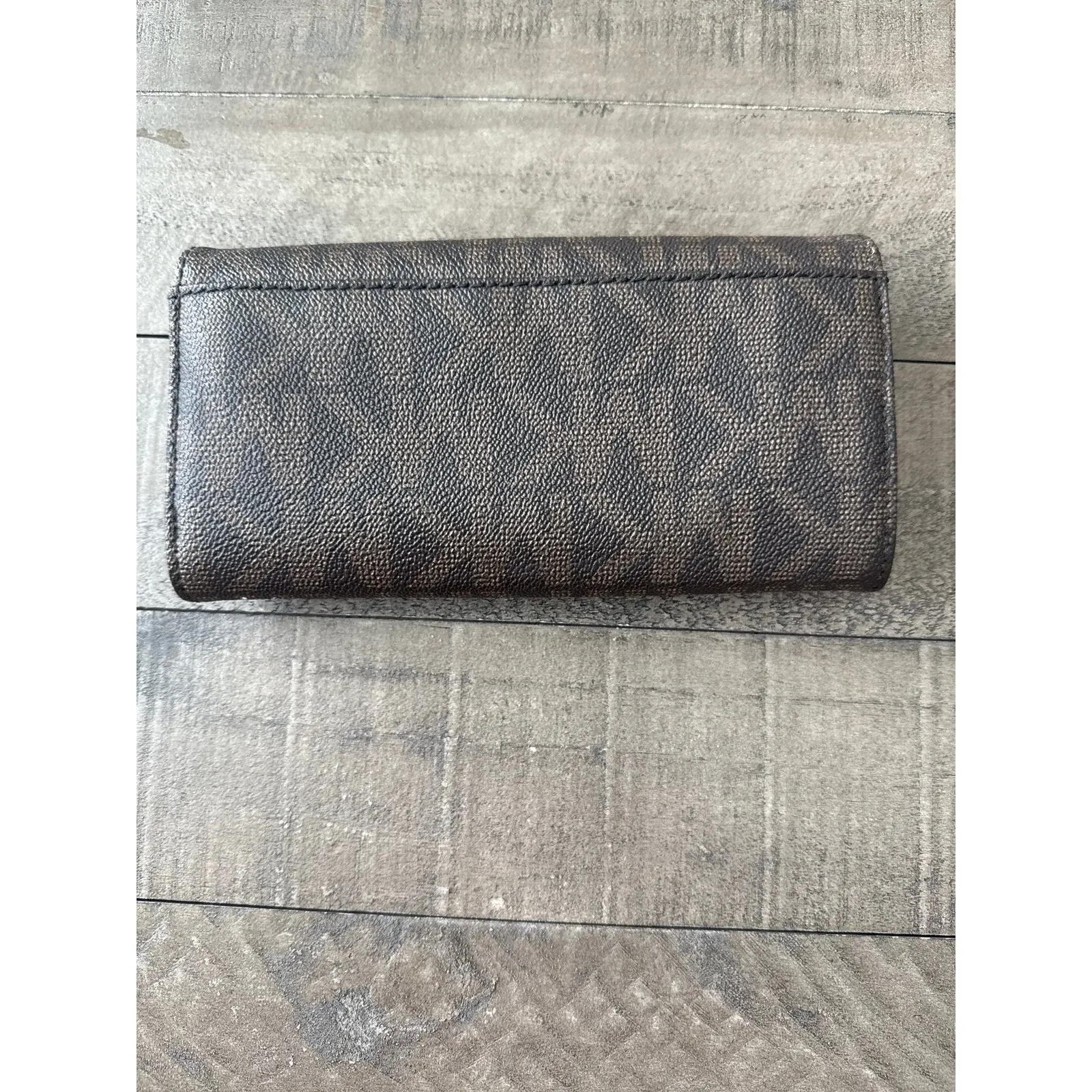 Michael Kors Fulton Carry All Brown Signature Logo Wallet - Image 3