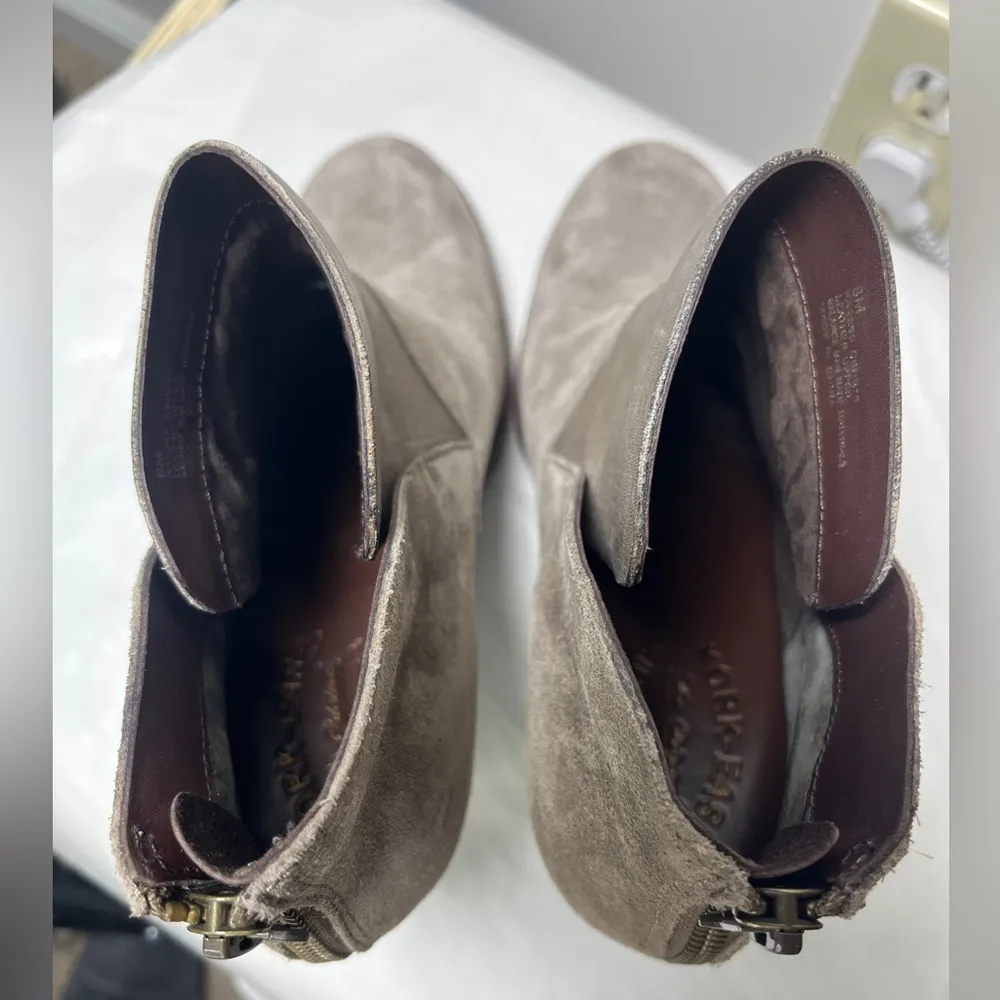 Kork-Ease Castaneda “Castle Suede” Brown Gray Leather Bootie Sz 8 - Image 6