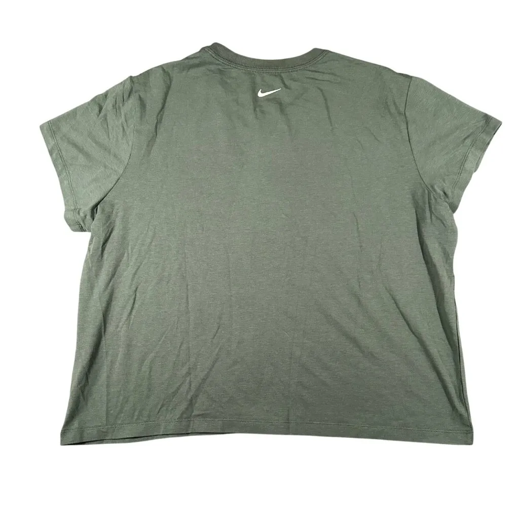 Nike Womens XXL Chill Knit Cropped‎ T-shirt Slim Fit Short Sleeve Tee HJ6522-338 - Image 6