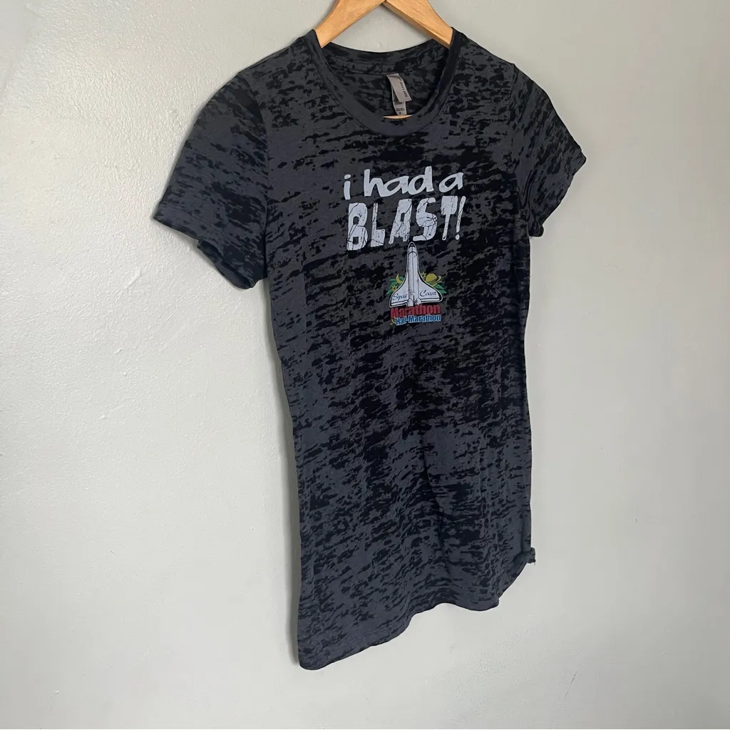 Next Level Apparel Space Coast Half Marathon Florida Charcoal Graphic Tee - Image 8