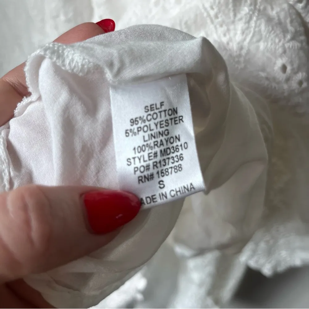 Petal & Pup Merletto White Cut Out Maxi Dress S - Image 14