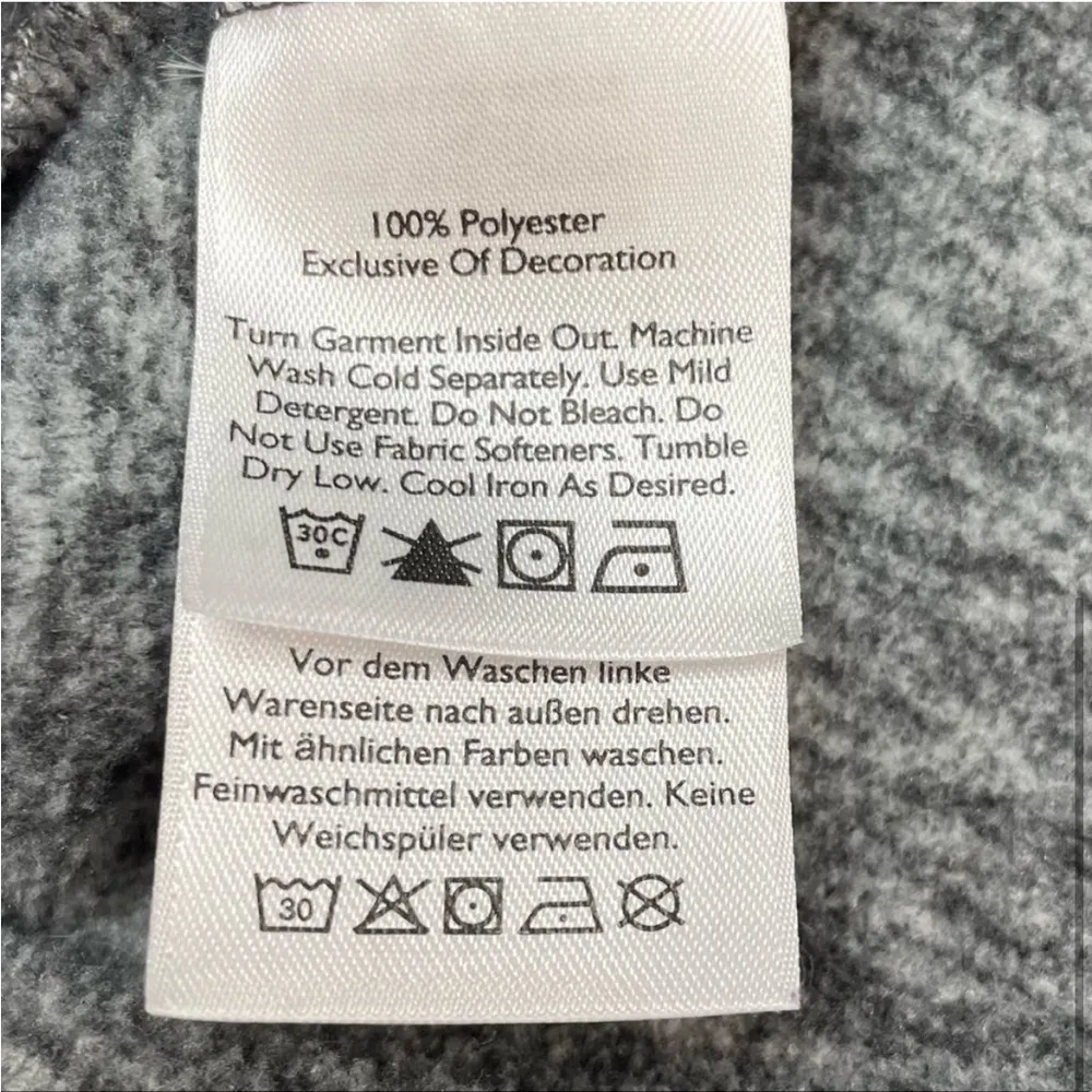 Eddie Bauer Gray Heathered Button Up Fleece - Image 4