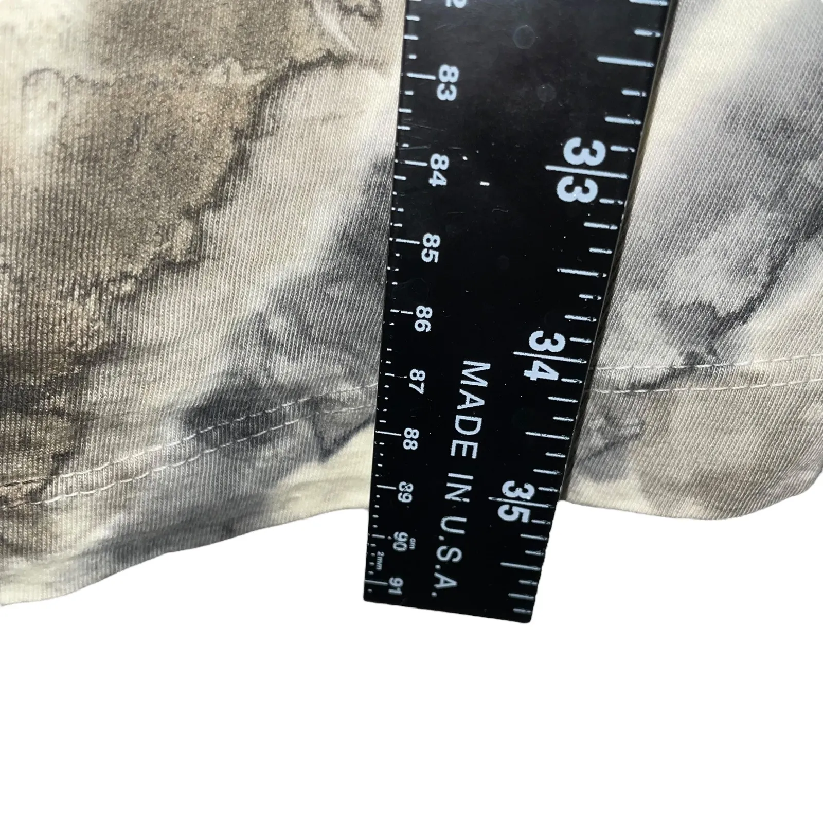 Knot Front Dress Abstract Print Casual Short Sleeve Dress‎ Size S Gray - Image 3