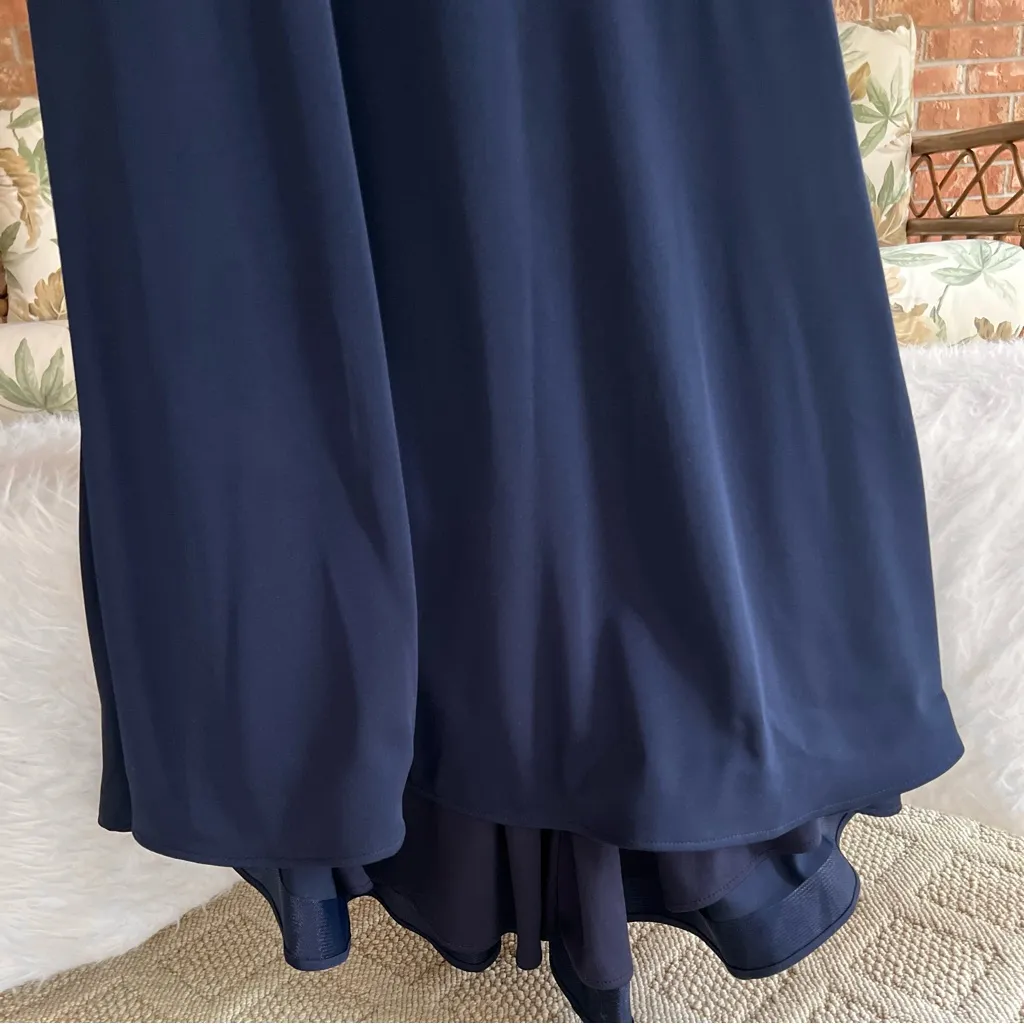 Ellie Wilde Mon Cherie Dress Off the Shoulder Embellished Blue Evening Gown 2 - Image 9