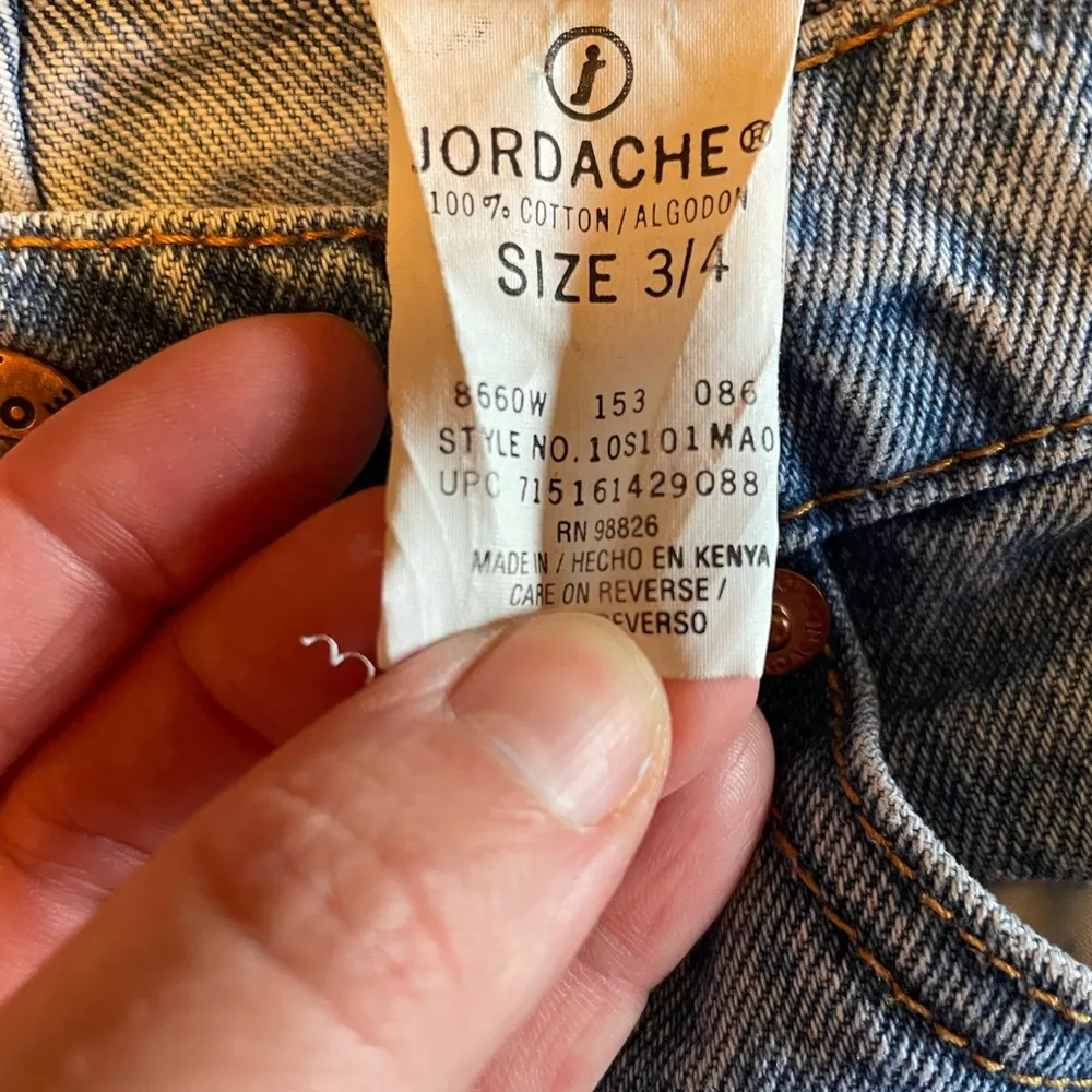 JORDACHE Straight Leg Vintage Denim Jeans Women Size 3/4 Med Wash - Image 5