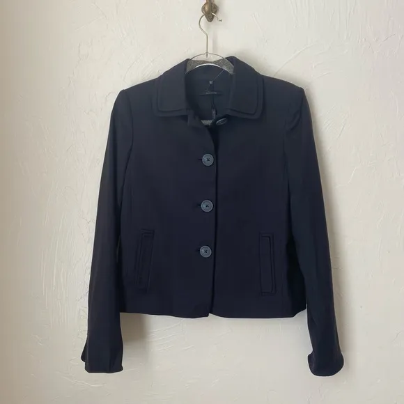 NWT Elie Tahari Navy wool blend Bonnie jacket▪️size S - Image 2