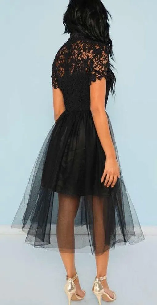 SheIn Black High Neck Dress  - Image 2