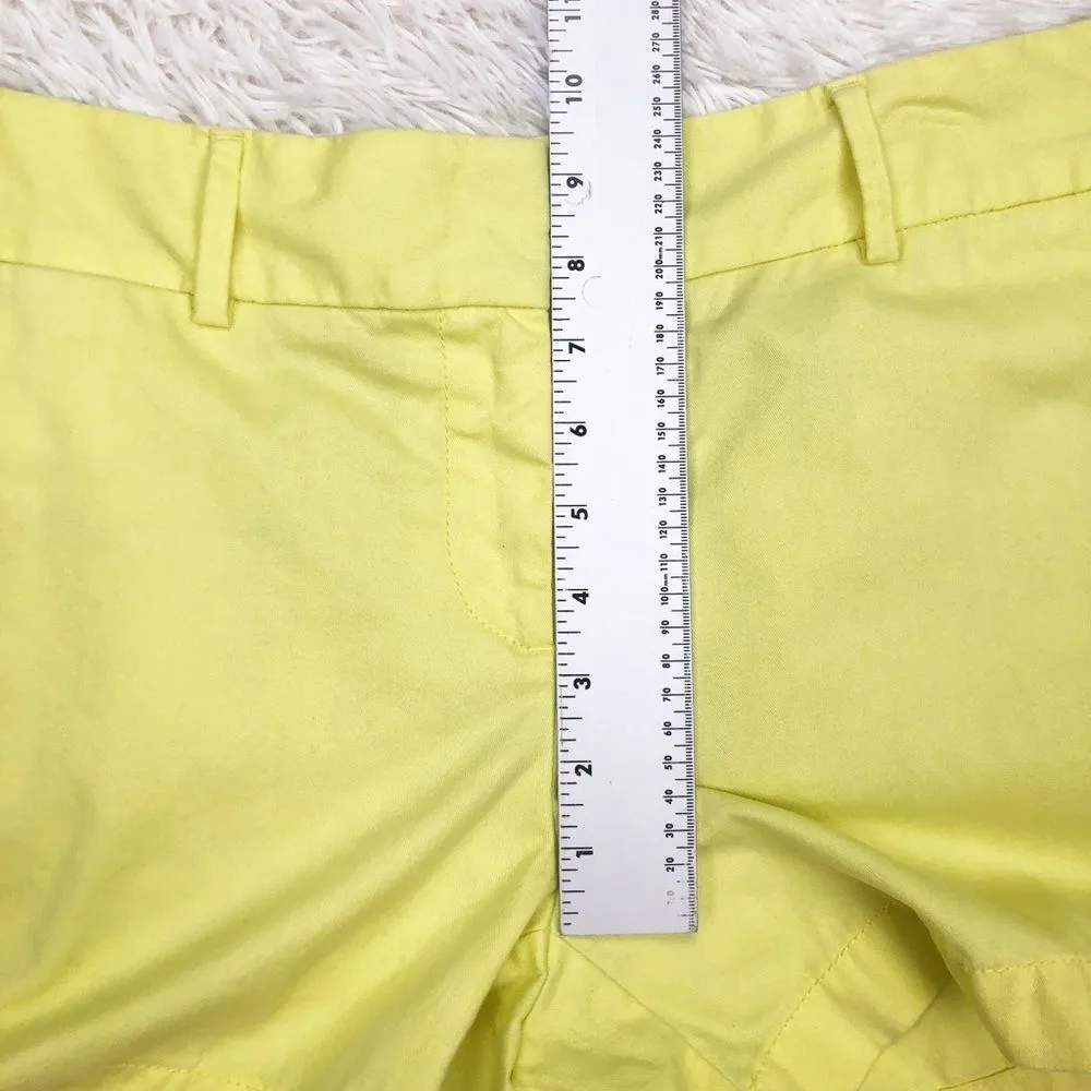 LOFT Bright Neon Yellow‎ Chino Shorts Size 8 - Image 4