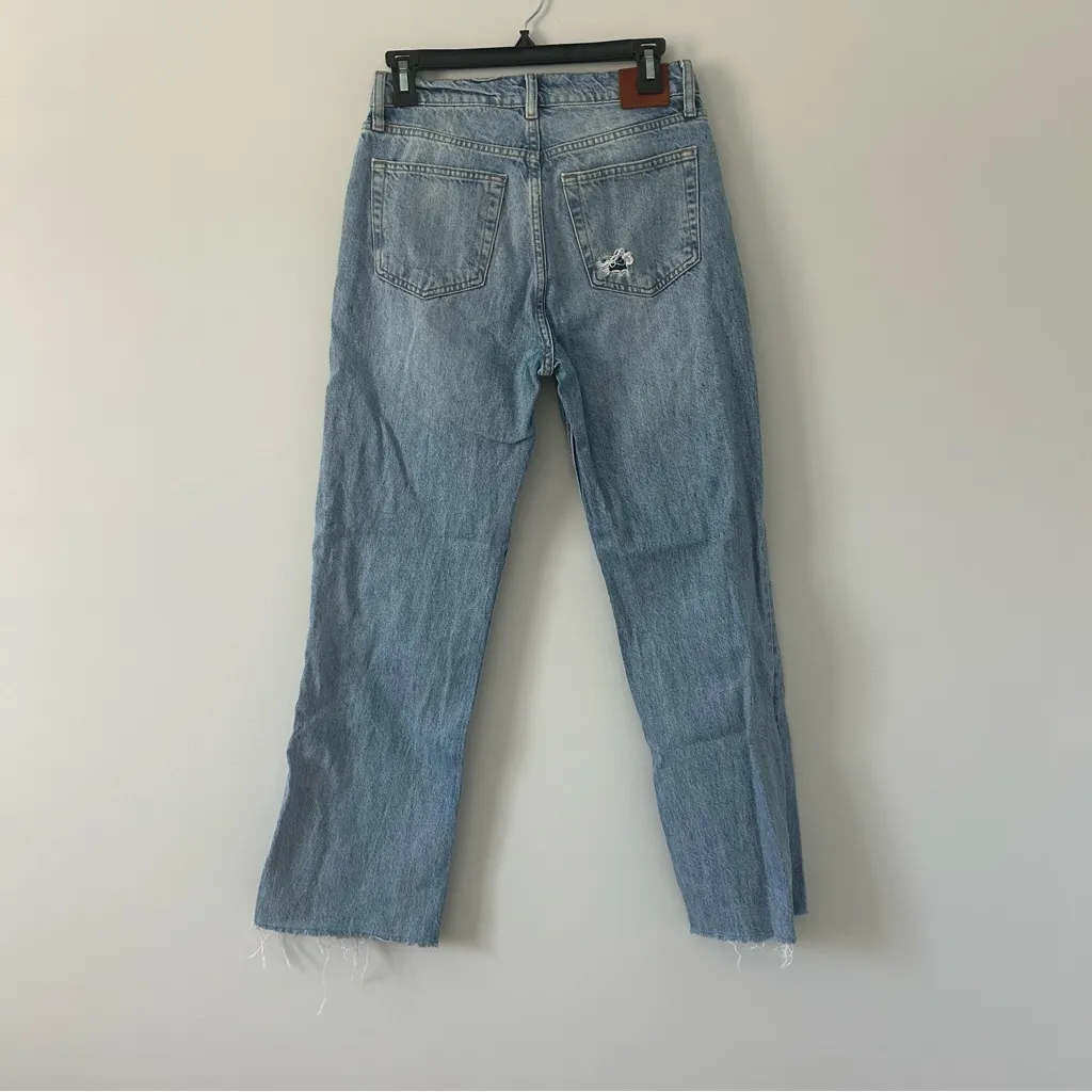 Anine Bing Olsen High Rise Button Fly Relaxed Fit Straight Leg Jeans 26 - Image 2