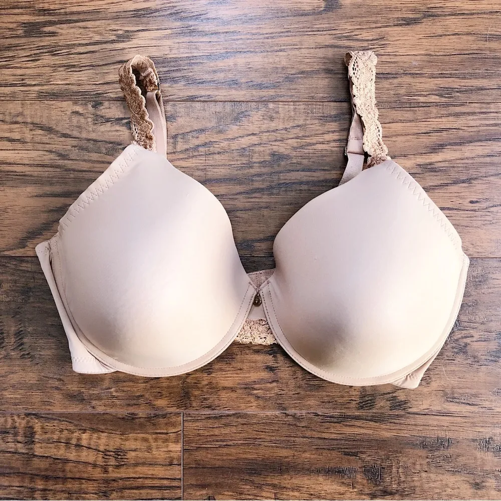 Natori • Body Double Lace Trim Underwire Bra 736037 nude beige padded Suntan - Image 2