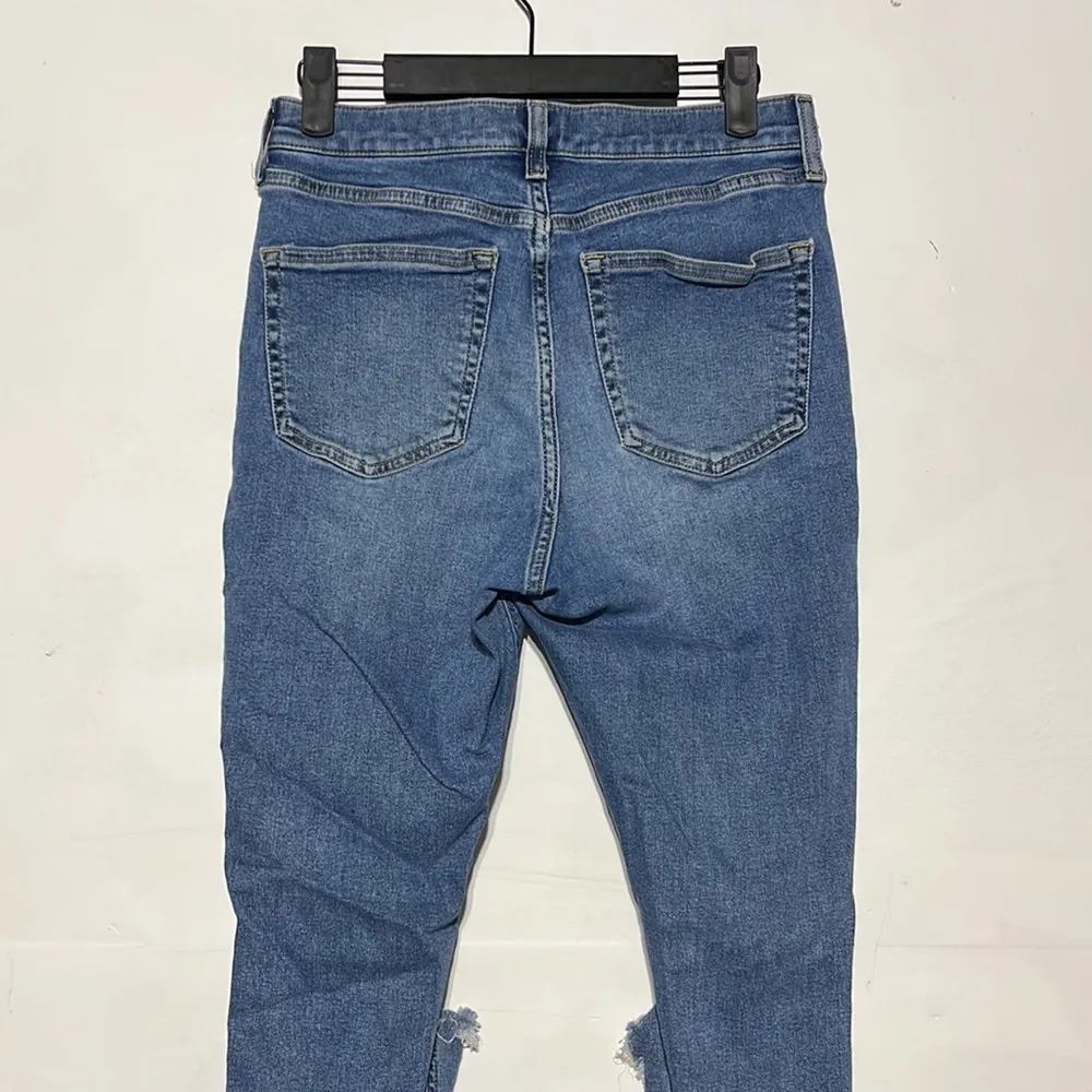 Topshop Jamie Medium Wash High Rise Distressed Skinny Jeans Size 30 - Image 7