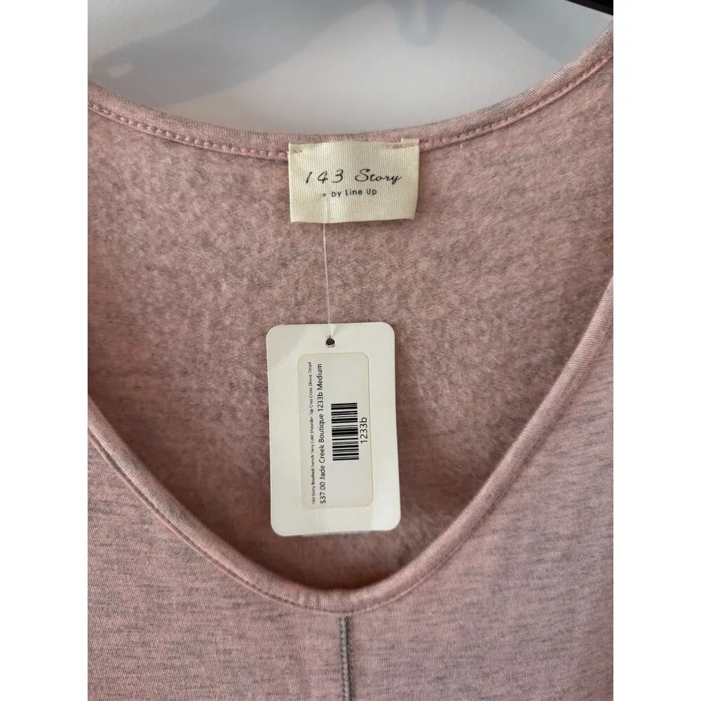 NWT Pink Cold Shoulder Top - Image 3