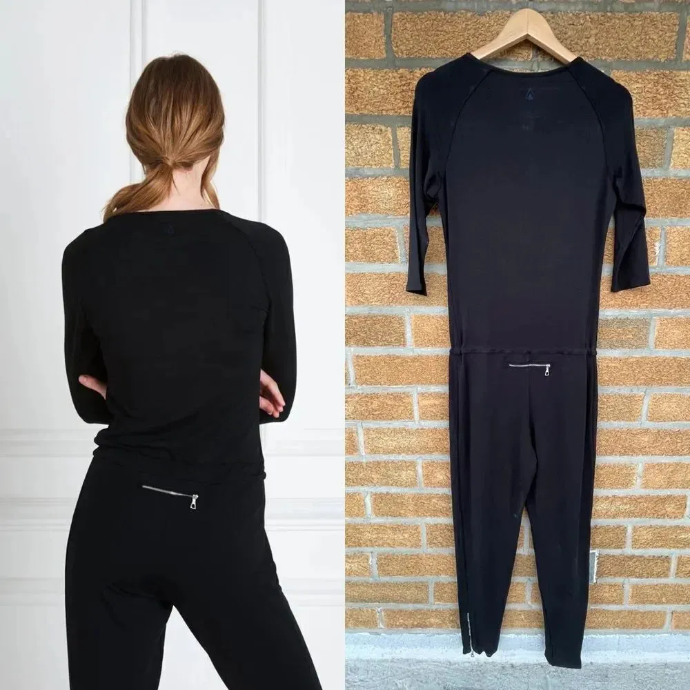 silou active london natalia black jumpsuit small Black - Image 3