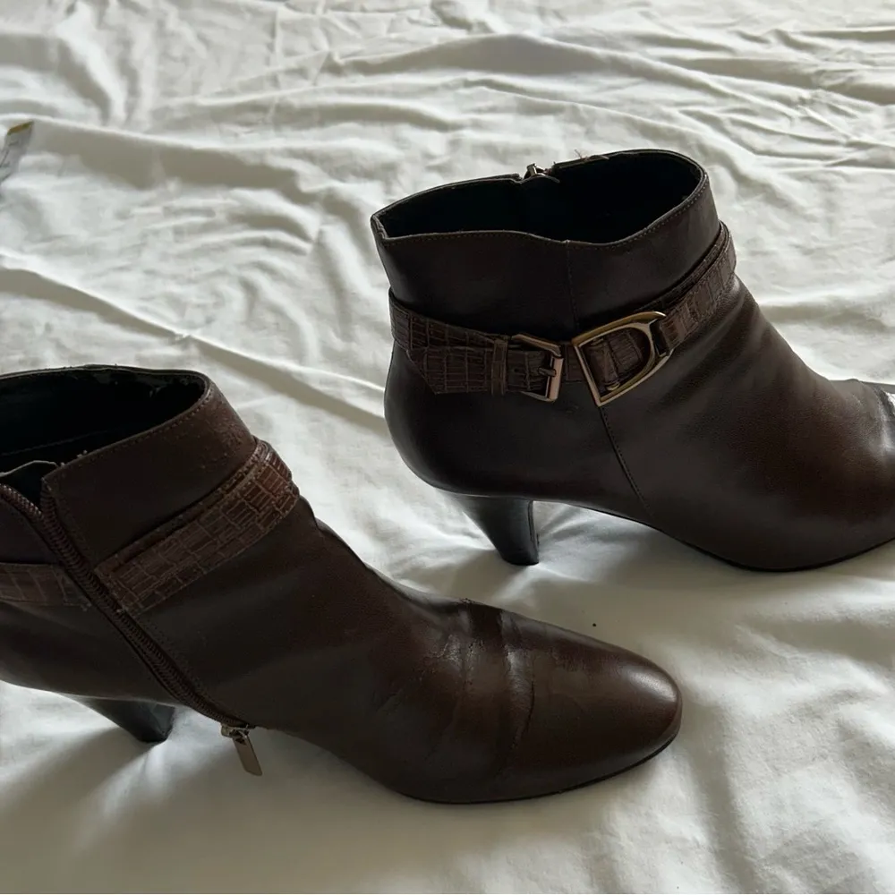 Ankle booties Sophisticated Brown Leather Ankle Booties with Buckle 9 1/2 - Image 6