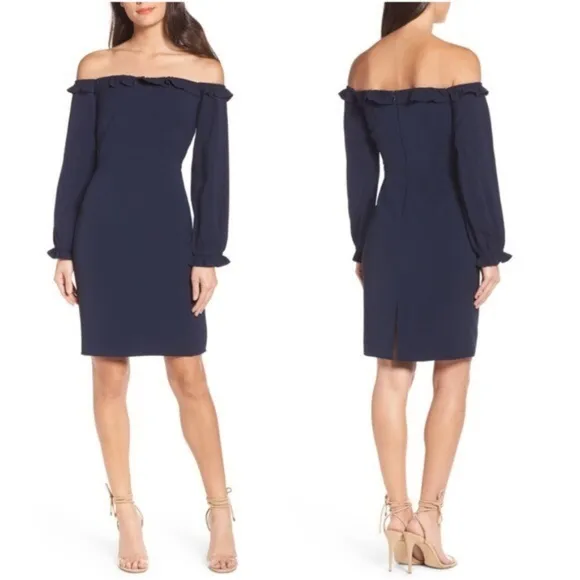 Chelsea 28 Off the Shoulder Sheath Dress - Image 2