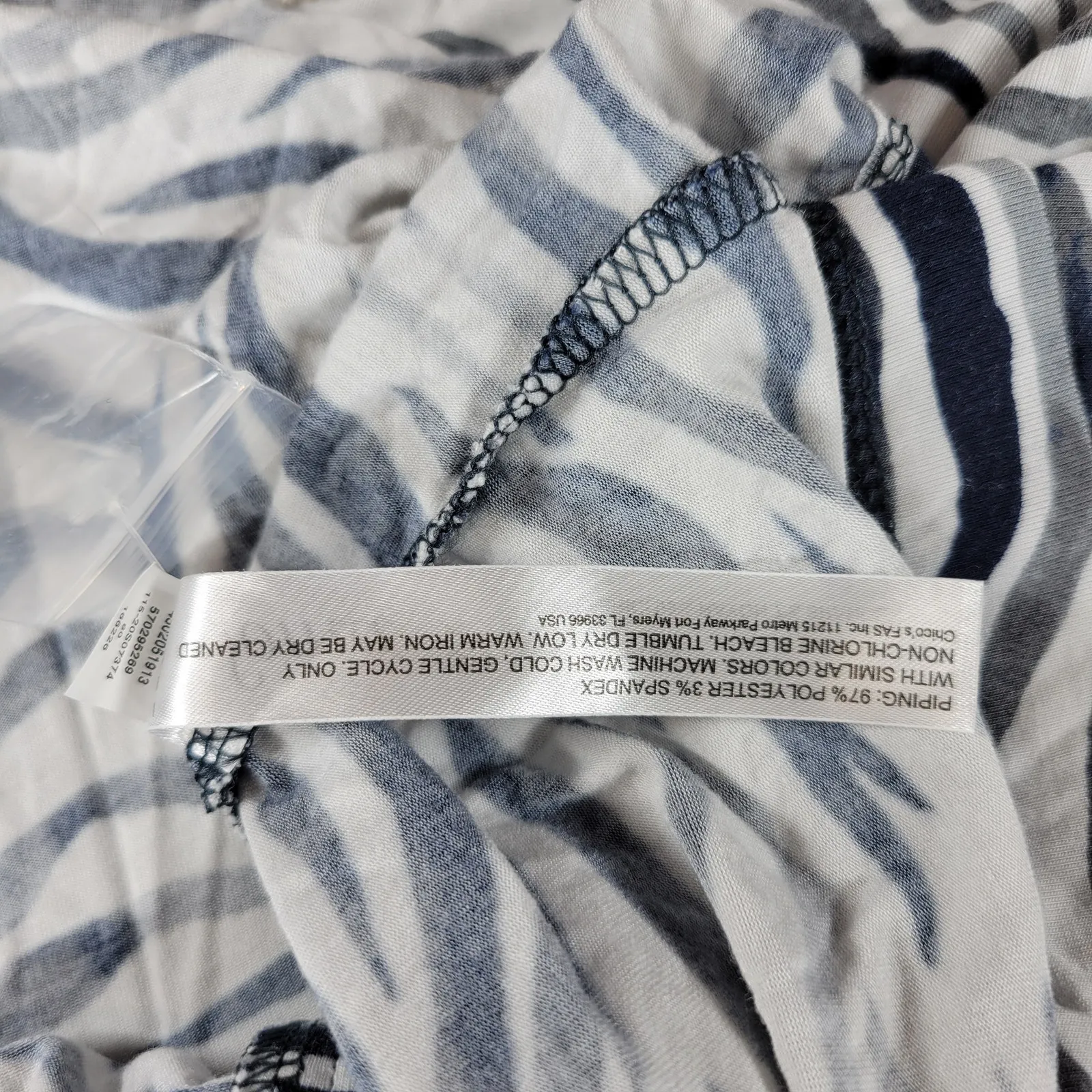 Soma Womens Pajamas XXL White Balck Gray Zebra Print Top Bottom‎ Drawstring Set Size undefined - Image 12