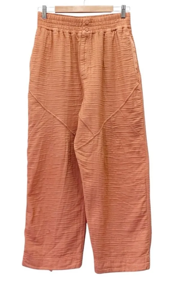Free People Movement Flipside Textured Pants Sedona Sunrise Size Small Beachy - Image 1