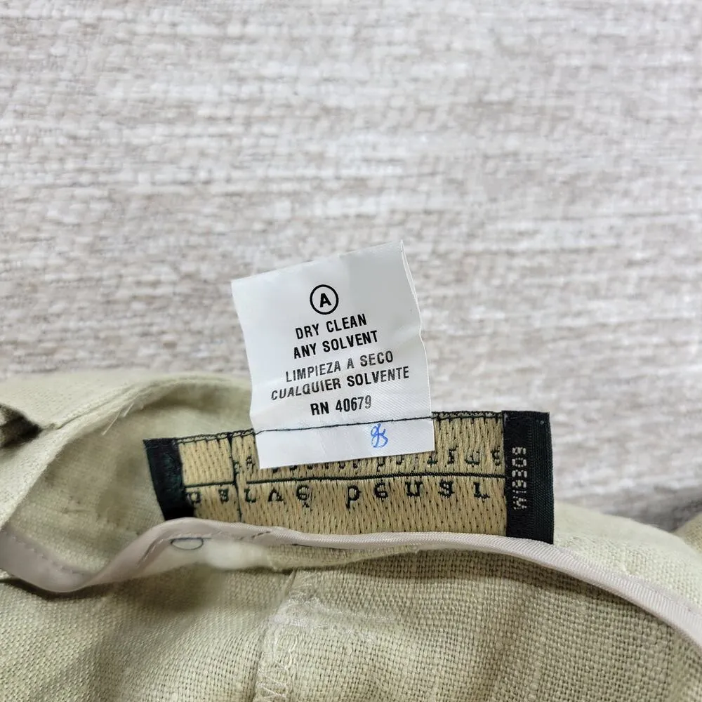 Harve Benard Linen Skirt Womens 6 Tan Lightweight Tie Waist Lagenlook Minimalist - Image 4