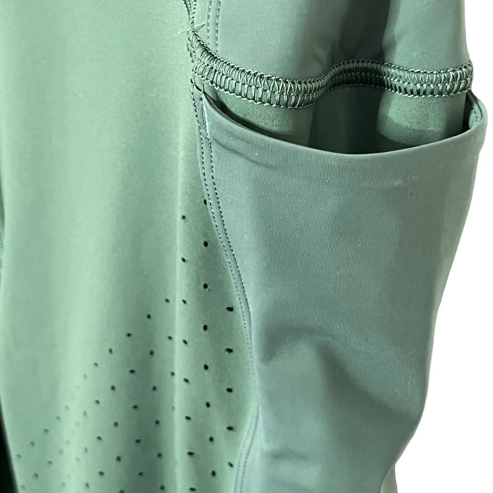 Lululemon Uncovered Strength Leggings Women’s 6 Green Mesh Crop High Rise Gym - Image 5