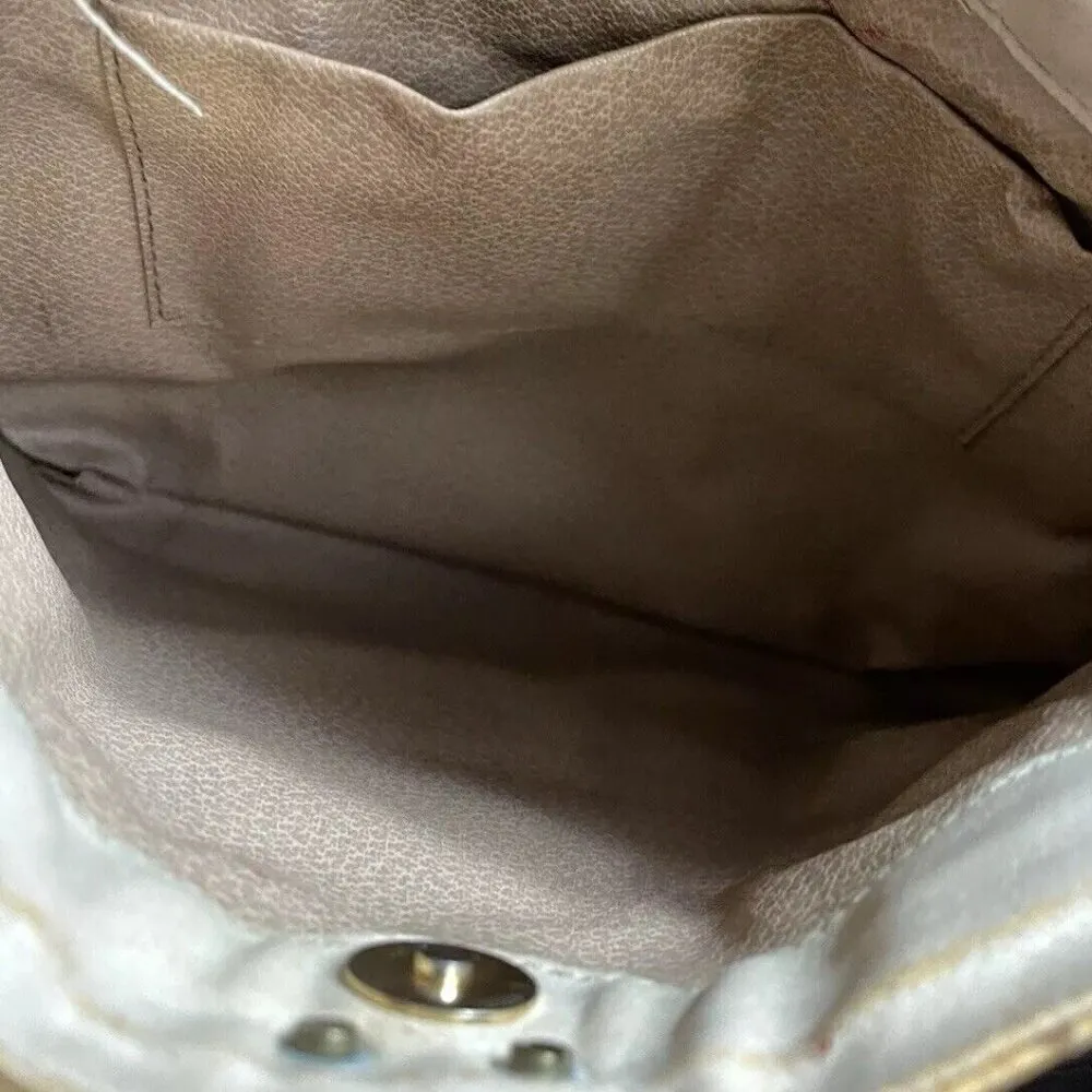 Vintage Pico Bello Genuine Boa Snake Skin Leather Shoulder Crossbody Purse Bag Brown - Image 5