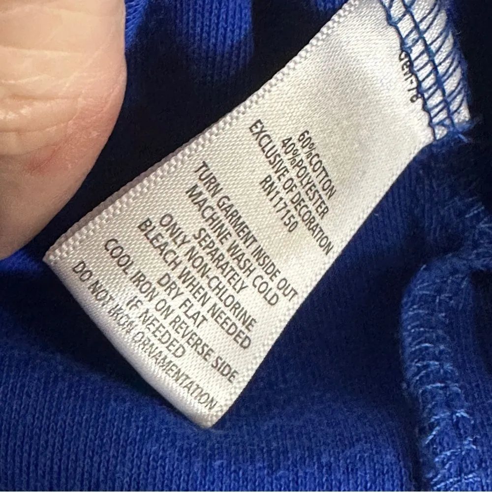 Quacker Factory Royal Blue X-Large Snowman Short Sleeve Knit T-Shirt Embellished - Image 6