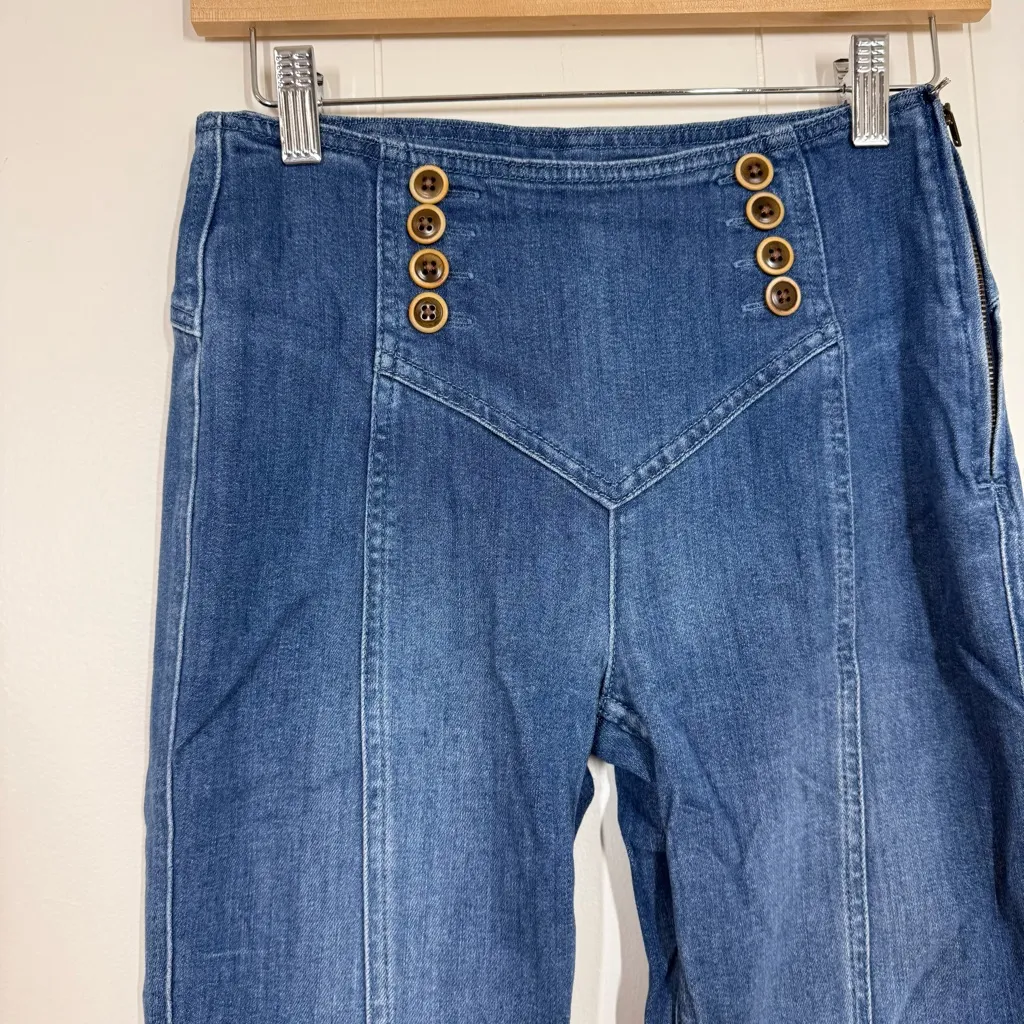 Pilcro & The Letterpress Anthropologie Set Sail Seamed Flare Jean - Image 4