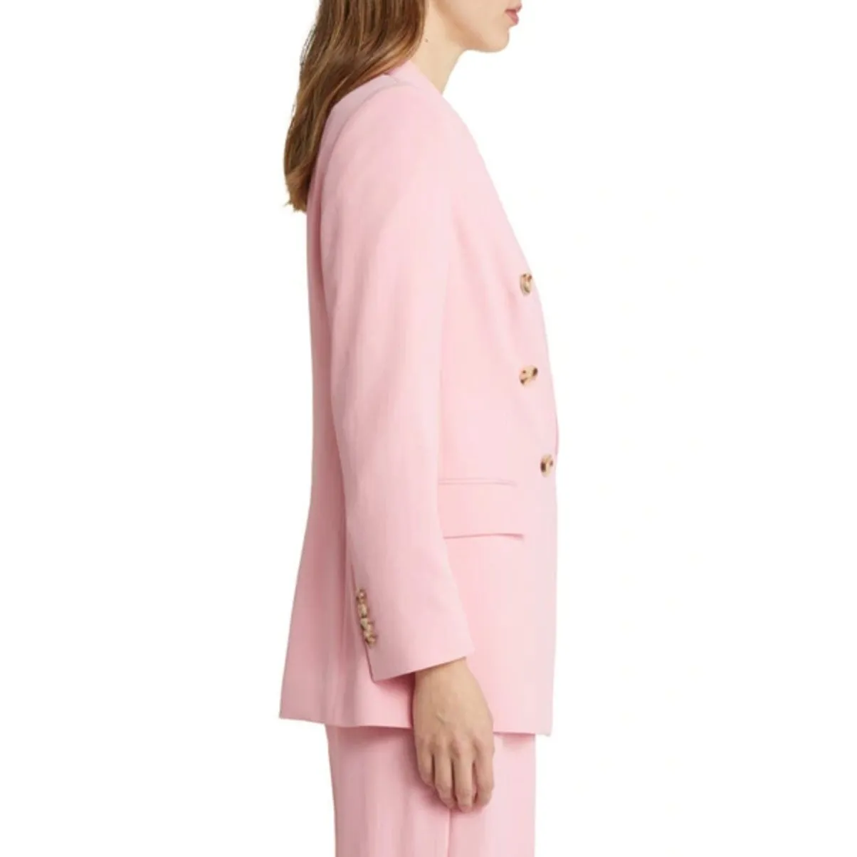 BOSS Jatera Double Breasted Blazer Jacket Pink Dahlia Classic Office US 6 NWT - Image 7