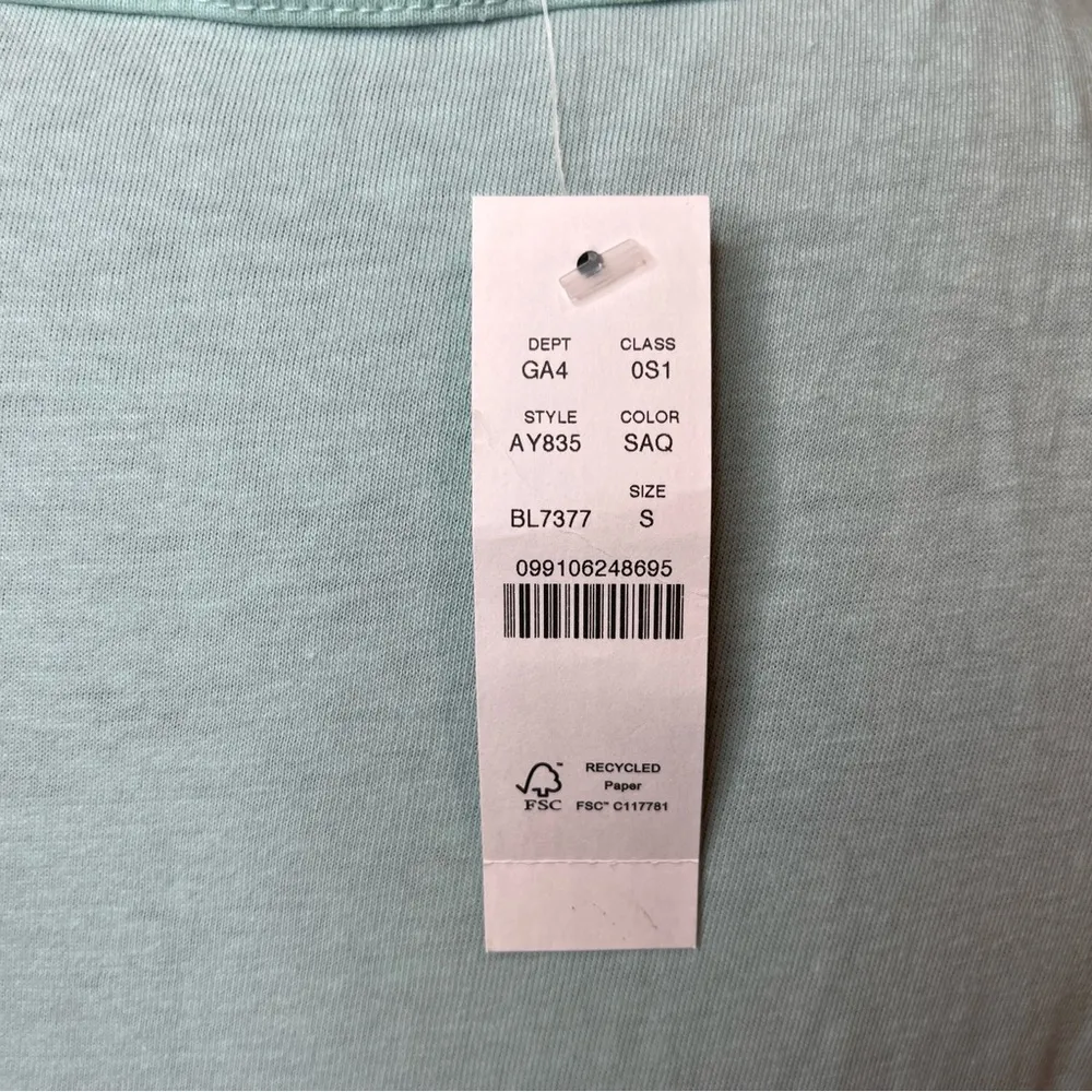 J.CREW Light Blue Knit cutaway tank maxi dress S Cotton Aqua Tank Style … - Image 9