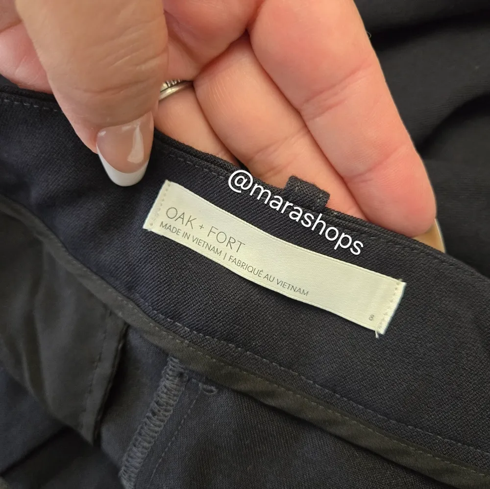 Oak + Fort Wide Leg Trousers Black Size 8 - Image 5