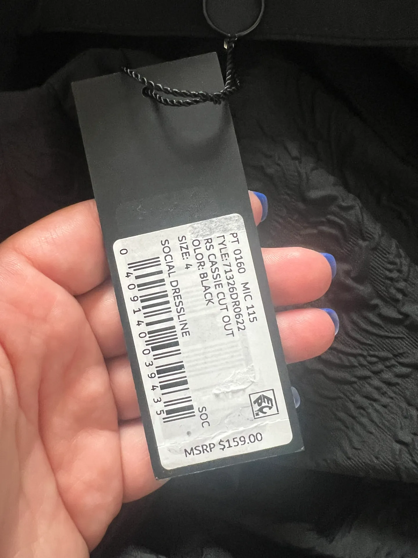 Black Cut Out Mini Dress  - Image 4