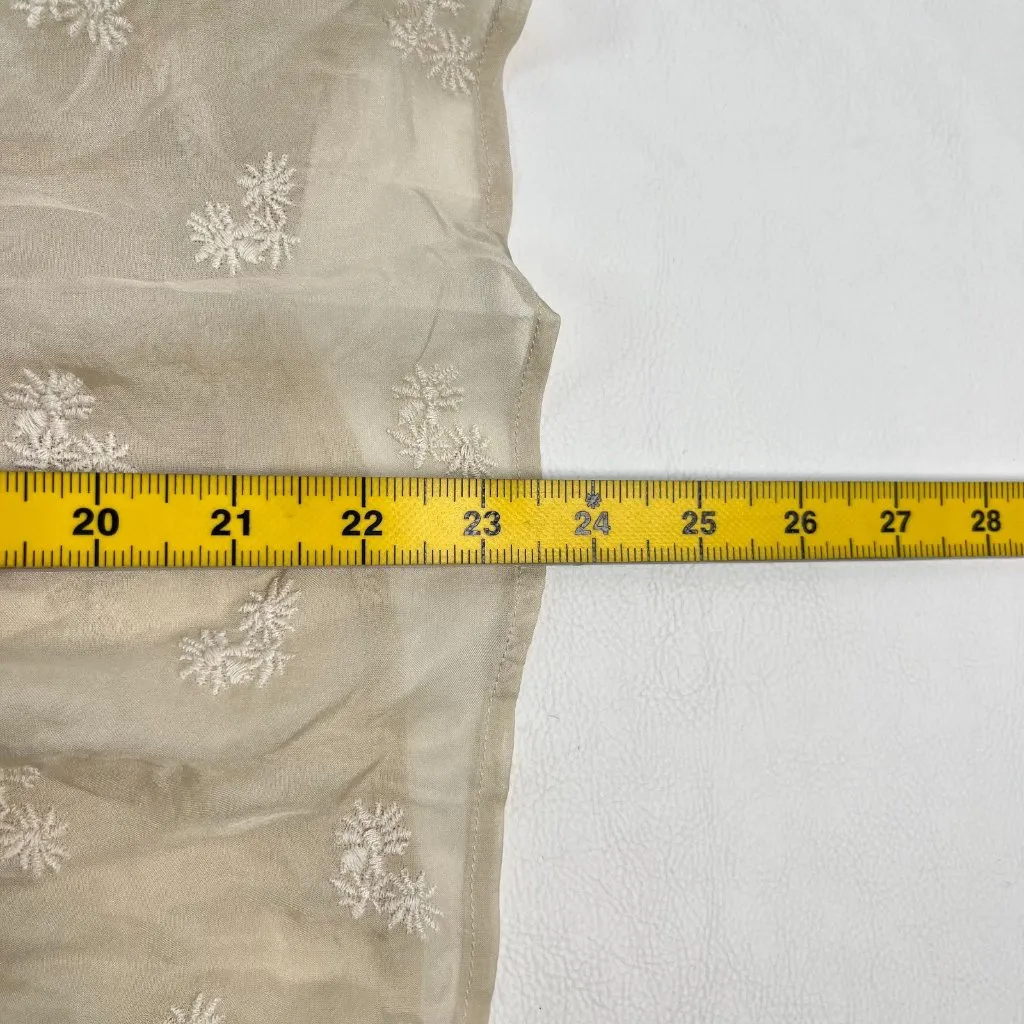 NWOT Johnny Was 4 Love And Liberty Silk Floral Embroidered SHIRT Blouse Sz S - Image 13