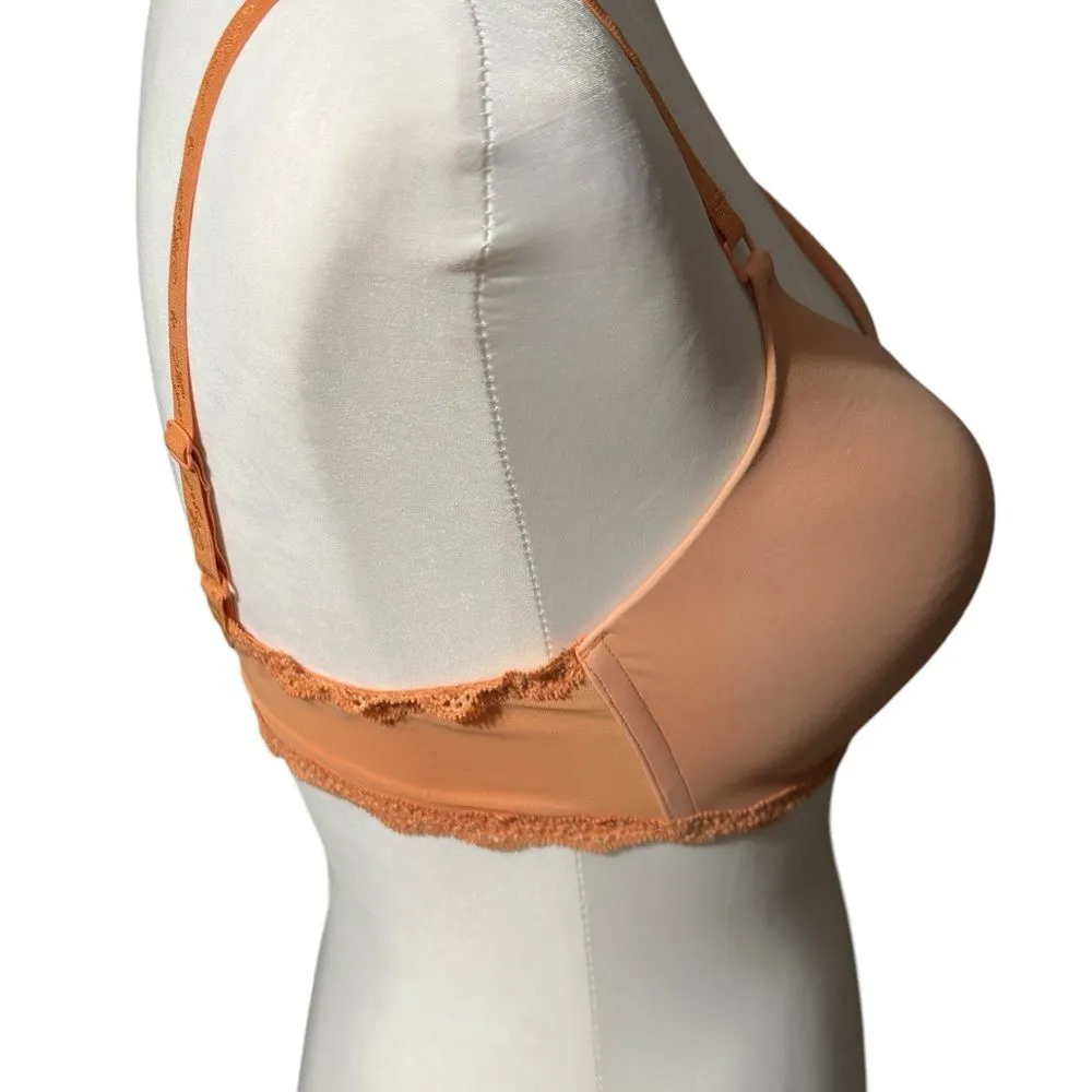 Victoria Secret's Peach Padded Lace Bra Size 34 D - Image 5