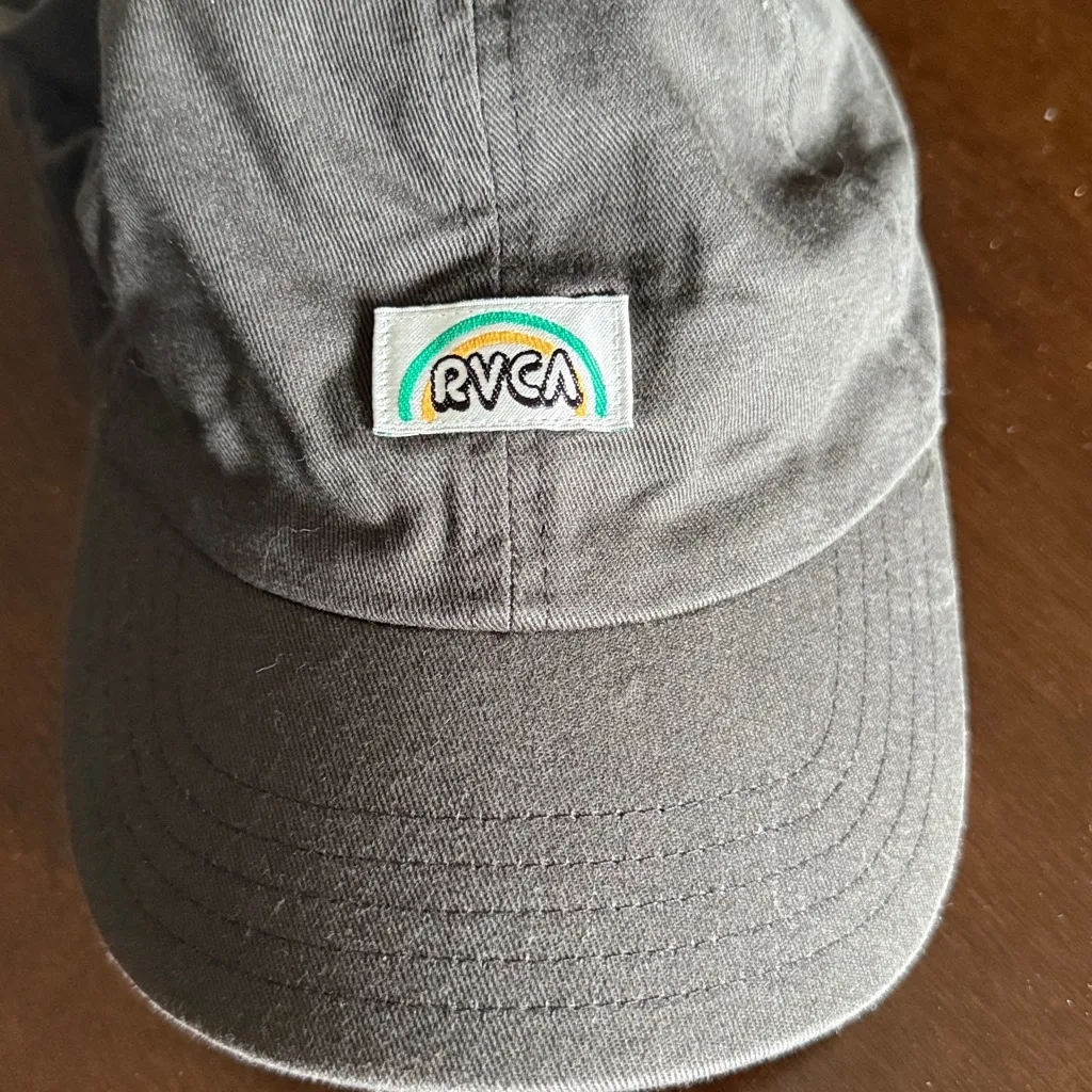 RVCA Camille Dad Hat Black Cap with Colorful Logo - Image 2