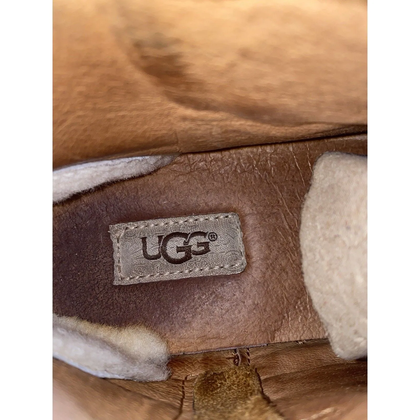 UGG Australia Reid Women Chestnut Slate Ankle Boot 1019129 Suede Bootie Size 7 - Image 5