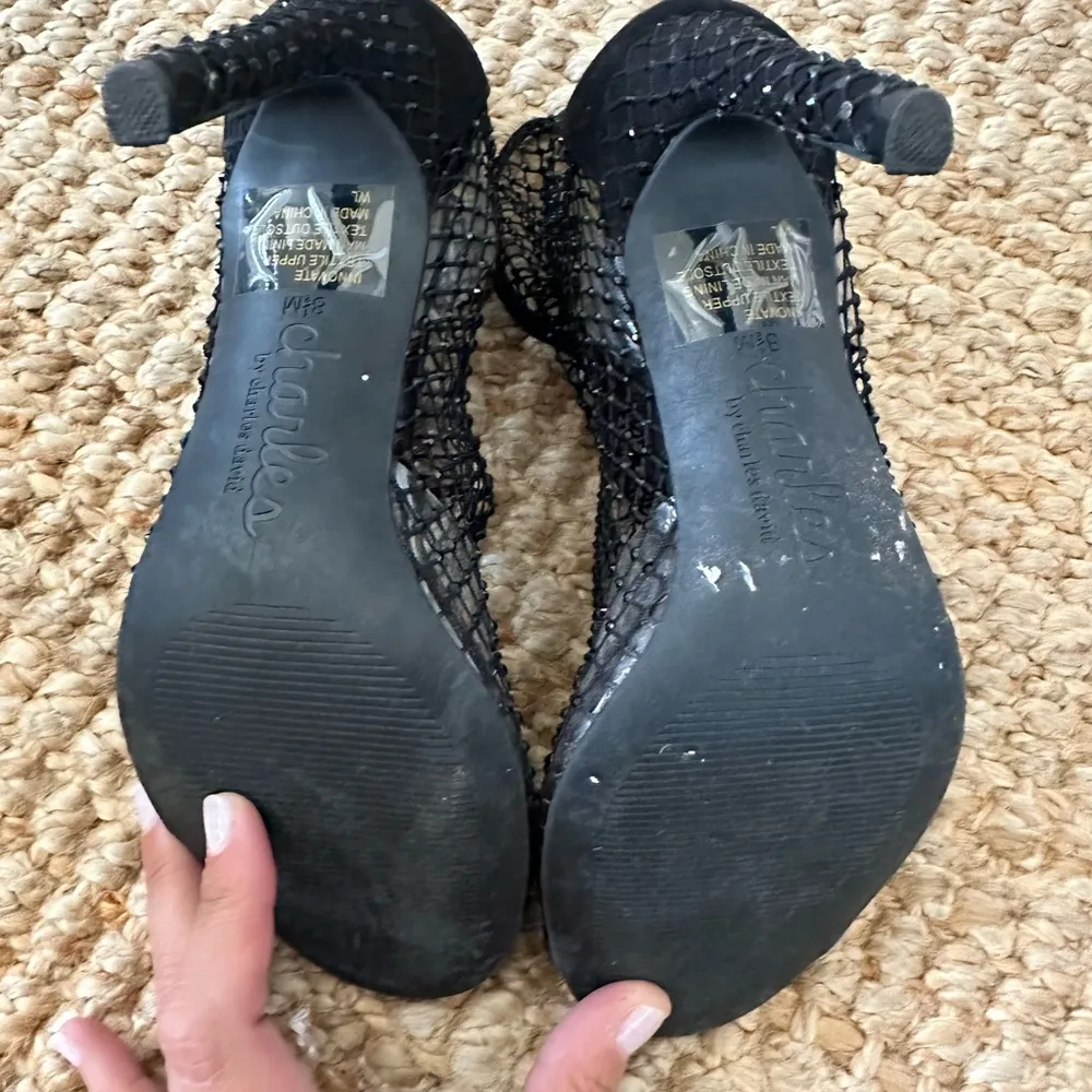 Charles David Womens Mesh Black Ankle Boots Size 8.5 - Image 9